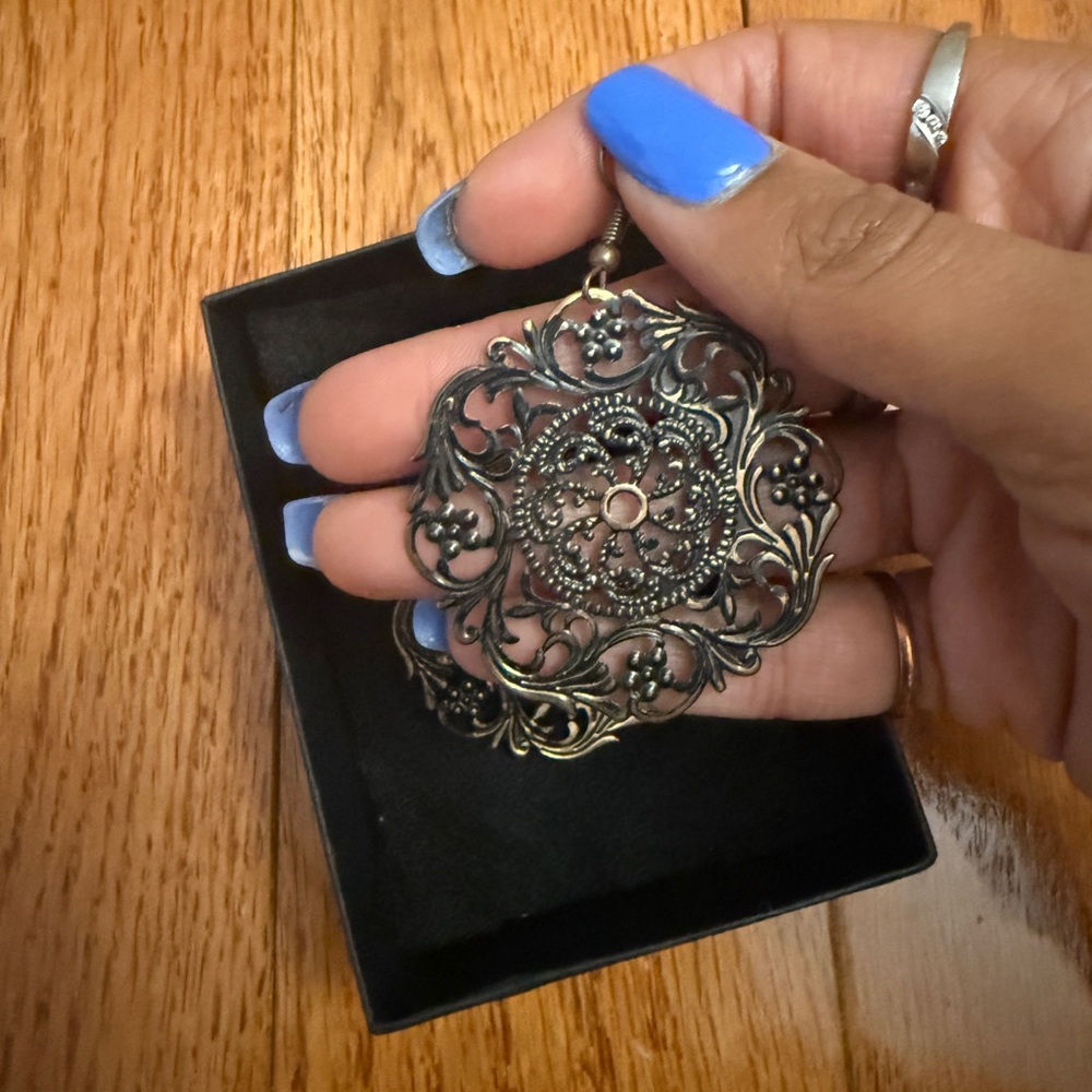 Altar'd State Intricate Black Earrings